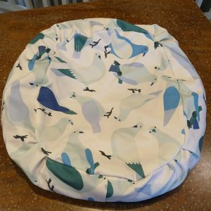 Nest Cushion Cover -- Pigeons Light Blue fabric