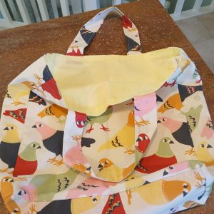 Tote Bag -- Colorful Pigeons fabric